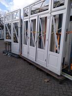 Kozijn met dubbele paneel deuren en zijlichten, Ophalen of Verzenden, 120 cm of meer, 215 cm of meer, Buitendeur