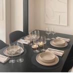 6 zwarte ronde placemats, Huis en Inrichting, Ophalen of Verzenden, Zo goed als nieuw, Rond