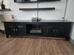 Houten TV-kastje zwart, Ophalen, Gebruikt, 100 tot 150 cm, Vintage
