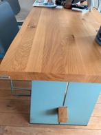 Bert Plantagie Amar Eettafel/Bureau - Eiken & Staal, Huis en Inrichting, Ophalen, Gebruikt, Stoer, Eikenhout