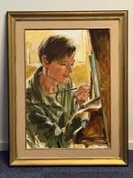 Olieverfschilderij Portret van Kunstenaar, Antiek en Kunst, Kunst | Schilderijen | Klassiek, Ophalen