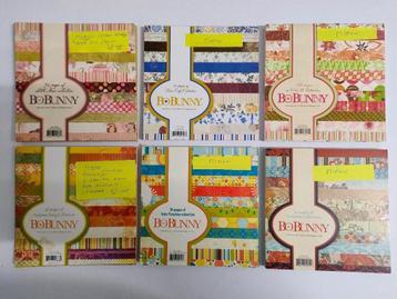 BoBunny (1) 6 x 6 Scrapbooking paper pads (6 stuks) Nieuw beschikbaar voor biedingen