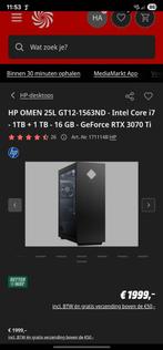 HP OMEN 25L i7-11700 RTX 3070 Ti Gaming PC, Hp, Ophalen of Verzenden, Zo goed als nieuw, 2 TB