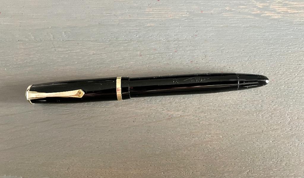 vintage VULPEN UNION 18 - 14 Krt goud - WD014, Verzamelen, Gebruikt, Ophalen of Verzenden, X, Woord en Daad