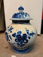 Delfts Blauwe Dekselvaas - Handbeschilderd, Ophalen of Verzenden