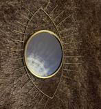 Gouden Spiegel met Zonnestralen Design, Sieraden, Tassen en Uiterlijk, Kettingen, Ophalen of Verzenden, Zo goed als nieuw, Goud