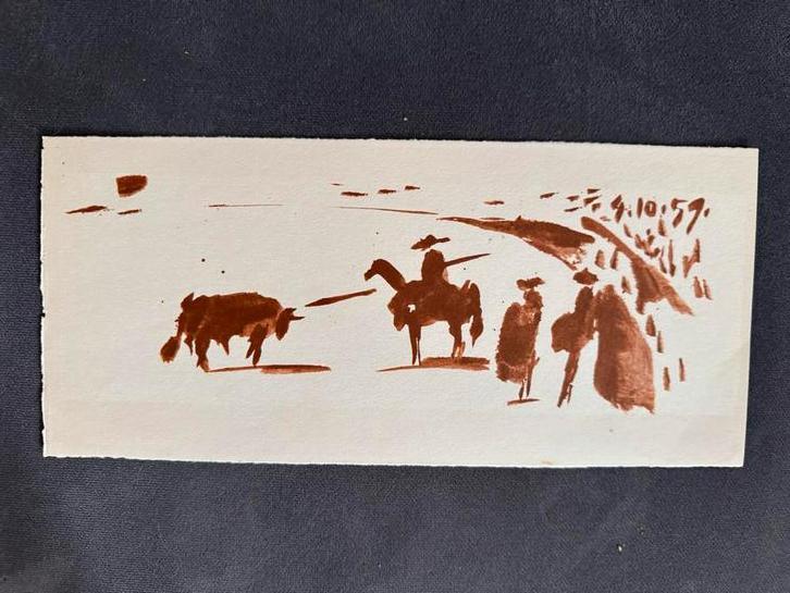 Pablo Picasso Lithografie Toros y Toreros Litho Stierengevec, Antiek en Kunst, Kunst | Litho's en Zeefdrukken, Ophalen of Verzenden