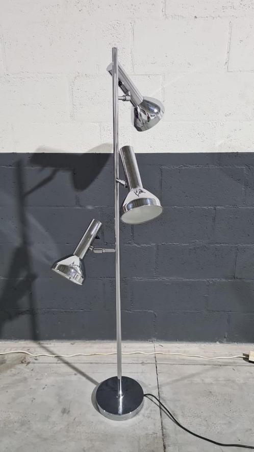 vloerlamp Cosack leuchten, chroom, drie lichtpnt, 60s, Huis en Inrichting, Lampen | Vloerlampen, Gebruikt, 100 tot 150 cm, Ophalen
