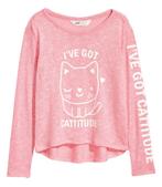 H&M fijngebreide trui Kitten roze gemêleerd maat 158-164, Meisje, Trui of Vest, H&M, Nieuw