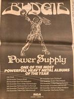 Paginagrote A3 advertentie BUDGIE Power Supply tour, Ophalen of Verzenden