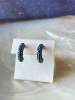 ⭐️Mooie blauwe zilveren oorbellen, Sieraden, Tassen en Uiterlijk, Antieke sieraden, Ophalen of Verzenden, Zilver, Oorbellen