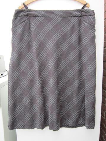 Rok. Grijze gerende ruitrok, gevoerd, maat 46 merk Kingfield beschikbaar voor biedingen