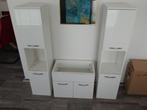 badkamer meubels / glans wit / wastafel onderkast, Ophalen, Gebruikt, 50 tot 100 cm, Minder dan 100 cm