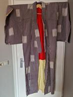 Antieke Japanse Zijden Kimono, Ophalen of Verzenden, Gedragen, Maat 42/44 (L), Onder de knie