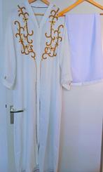Witte Abaya met Gouden Steentjes & Hoofddoek - Nieuw, Ophalen, Wit, Maat 46/48 (XL) of groter, Nieuw