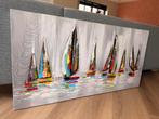 Schilderij met zeilboten, Ophalen, 50 tot 75 cm, 125 cm of meer, Zo goed als nieuw
