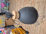 Hanglamp groot grijs met hout, Ophalen, Zo goed als nieuw, Hout