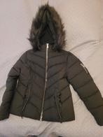 Groene gewatteerde jas met bontkraag - Maat M, Maat 38/40 (M), Ophalen of Verzenden, Groen, Onbekend