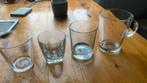 5 verschillende glazen, Verzamelen, Glas en Borrelglaasjes, Ophalen, Zo goed als nieuw, Overige typen