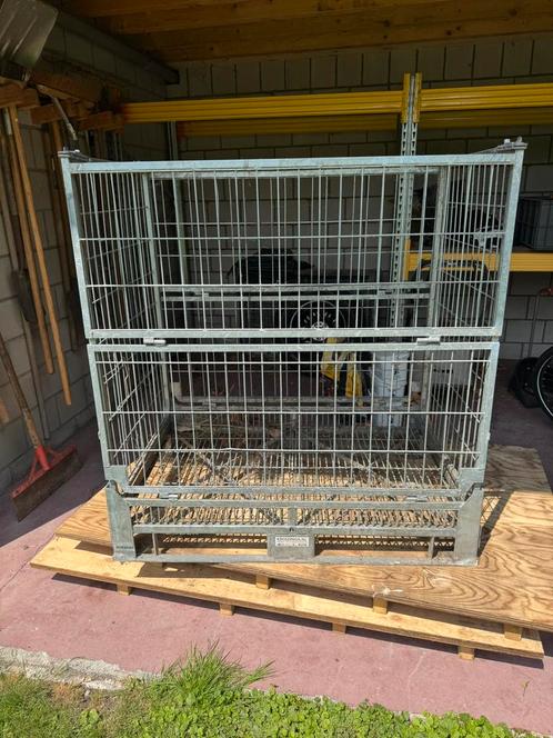 Stalen vouwkratten, 1200x800x1280 mm  kruizinga europallet, Doe-het-zelf en Verbouw, Kratten en Dozen, Zo goed als nieuw, Krat