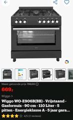 Nieuwe Wiggo Gasfornuis - 5 pits + Wokbrander, 60 cm of meer, Nieuw, Ophalen of Verzenden, Gas