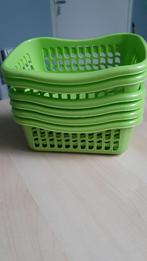 6 plastic stevige opbergmandjes 16x25 cm, Ophalen of Verzenden, Nieuw