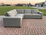 GRATIS LEVERING HEEL NL Mooie Grijs Stoffen Hoekbank, 250 tot 300 cm, Hoekbank, Ophalen of Verzenden, Zo goed als nieuw