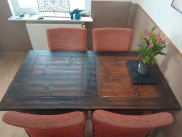 Eettafel set . Massief hout  beschikbaar voor biedingen