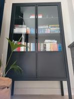Nette vitrinekast (zwart, 180x100x40, hxbxd), Ophalen, Zo goed als nieuw, 25 tot 50 cm