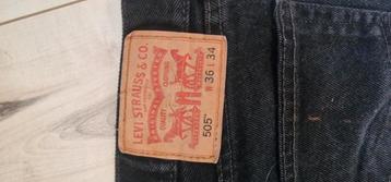 Levi's 505 Zwart W36 L34 beschikbaar voor biedingen