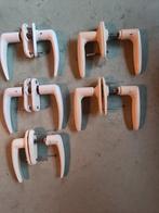 Oud wit/creme bakelieten deurklinken, Ophalen of Verzenden, Gebruikt, Overige materialen, Klink of Kruk