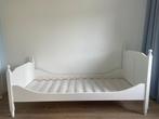 Massief houten bed van mooi kwaliteit, Ophalen, 85 tot 100 cm, Zo goed als nieuw, Lattenbodem