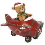 Spaarpot Kerstbeer in vliegtuig   KERST, Verzenden, Nieuw, Overige materialen