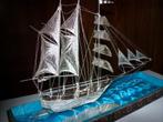 Zilveren zeilbootmodel, Antiek en Kunst, Ophalen, Zilver