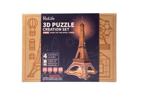 Robotime Night of the Eiffel Tower TGL01 Bouwpakket Nieuw, Hobby en Vrije tijd, Modelbouw | Overige, Nieuw, Groter dan 1:32, Ophalen of Verzenden