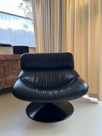 Artifort F518 Harcourt Lounge Stoel - Zwart Leer, Huis en Inrichting, Fauteuils, Ophalen, Zo goed als nieuw, Leer, 75 tot 100 cm