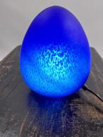 WLP  leuchten Duitsland, ei lamp, kobalt blauw -80’s- 30cm h, Glas, Ophalen of Verzenden, Zo goed als nieuw