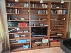 Grote houten boekenkast (3 delen), Huis en Inrichting, Ophalen, Met plank(en), Gebruikt, 200 cm of meer