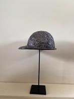 Grote oude houten Javaanse tropenhelm, Java Indonesie tribal, Ophalen of Verzenden