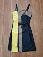 Originele Hugo Boss jurk zwart geel bruin L 40 nieuw jurkje, Maat 38/40 (M), Zwart, Nieuw, Cocktailjurk