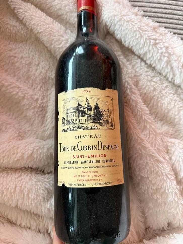 Château Tour de Corbin Despagne 1986, Verzamelen, Wijnen, Gebruikt, Rode wijn, Frankrijk, Vol, Ophalen