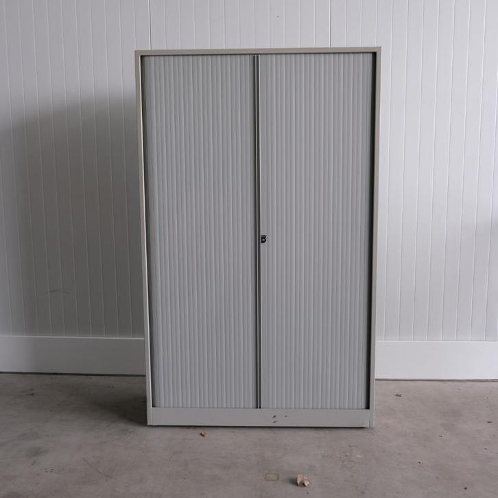 Ahrend roldeurkast, 120x45x195cm, (bxdxh), Creme, 4legborden, Huis en Inrichting, Kasten | Roldeurkasten en Archiefkasten, Gebruikt