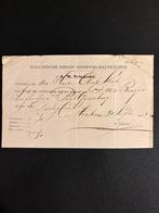 Kwitantie HIJSM verzenden telegram (Haarlem - 30-9-1871), Verzamelen, Ophalen of Verzenden, Gebruikt, Trein