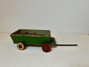 Vintage Houten Speelgoedwagen & Vrachtwagen beschikbaar voor biedingen