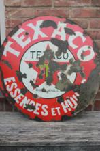 rond emaille bord TEXACO DIAMETER 50CM, Ophalen of Verzenden
