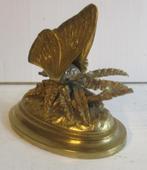 antieke bronzen vlinder automaat kaarthouder brievenclip, Antiek en Kunst, Verzenden, Brons