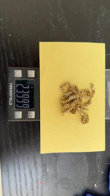 Koningsketting 14 krt byzantine 52,5 cm koningsschakel beschikbaar voor biedingen