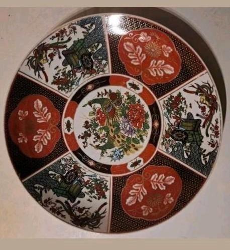 Antiek Chinees Bord met Bloemmotieven, Antiek en Kunst, Antiek | Wandborden en Tegels, Ophalen of Verzenden