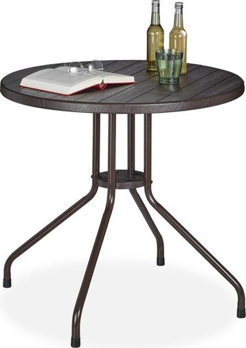 tuintafel houtlook - 75 x 80 cm - balkontafel - kunststof  beschikbaar voor biedingen