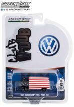 1964 VW Volkswagen bus T1 v Greenlight 1/64 Amerikaanse vlag, Ophalen of Verzenden, Nieuw, Auto